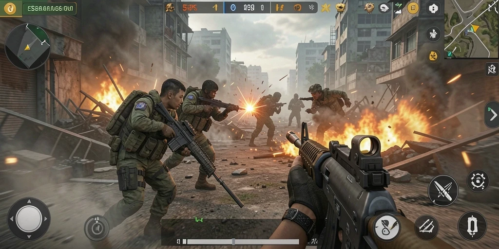 Tampilan menegangkan dari gameplay TPS di 5ZK.