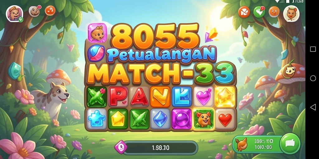 Gameplay seru dari 8055 dengan kombinasi warna-warni.