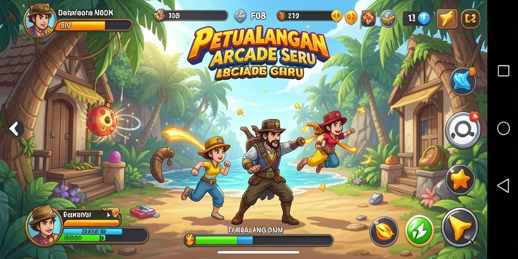 Tampilan gameplay F08 yang seru dan menantang.