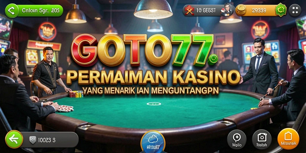 Tampilan gameplay seru dan menarik dari GOTO77 di dunia Kasino.