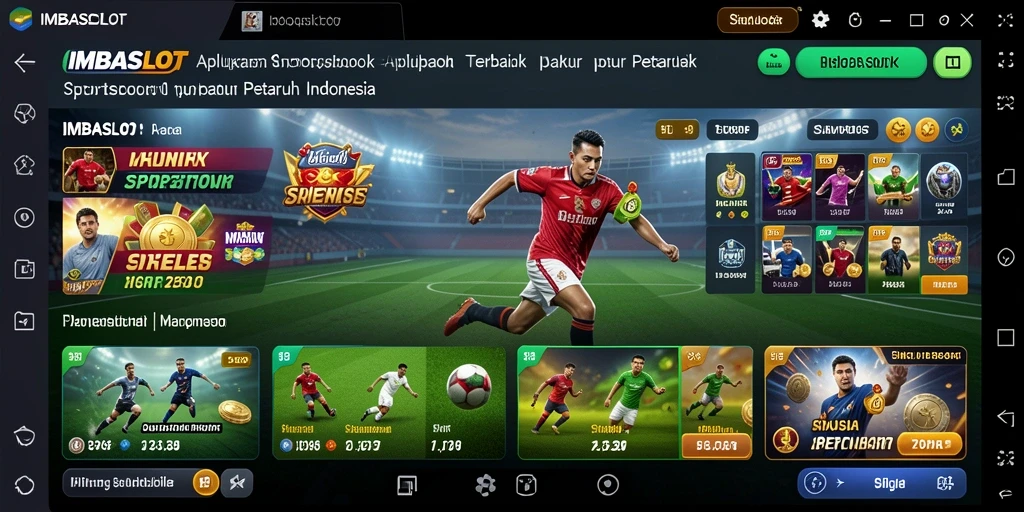 Tampilan antarmuka aplikasi IMBASLOT yang menarik dan mudah dinavigasi.