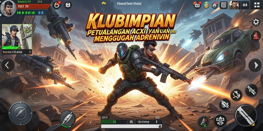 Tampilan seru gameplay KLUBIMPIAN yang menegangkan.