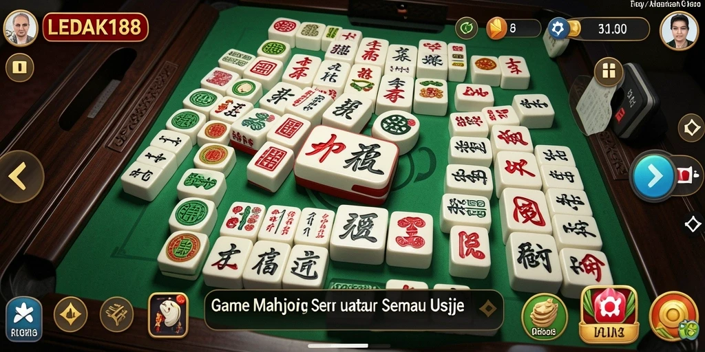 Tangkapan layar LEDAK188 menampilkan gameplay Mahjong yang seru.