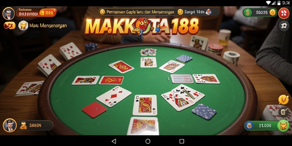 Tampilan gameplay seru Gaple di MAHKOTA188.