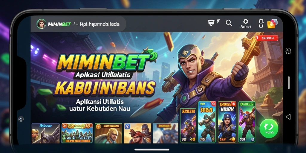 Screenshot dari tampilan antarmuka MIMINBET yang informatif.
