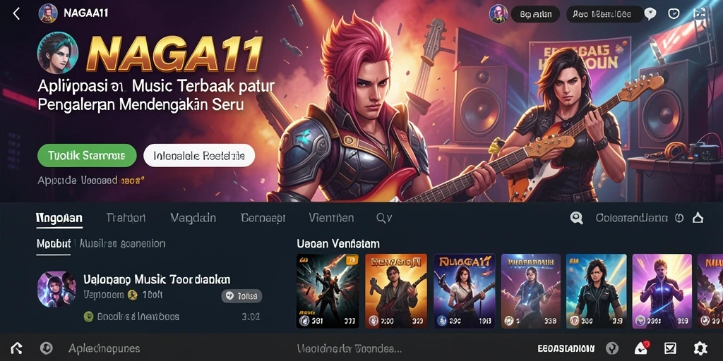 Tampilan screenshot NAGA11 menampilkan gameplay interaktif sambil menikmati musik.