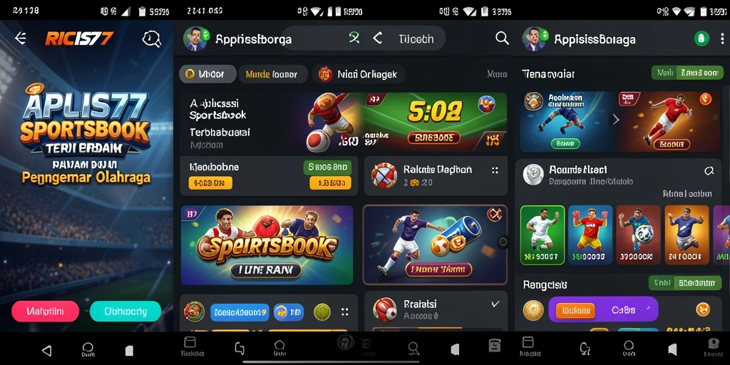 Tampilan screenshot gameplay RICIS77 yang menarik dengan berbagai pilihan taruhan olahraga.