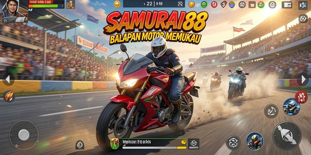 Gameplay menegangkan dari balapan motor SAMURAI88.