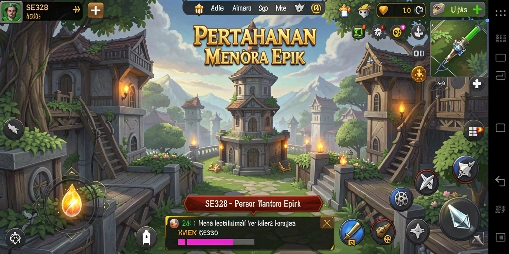 Gameplay SE328 dengan pertahanan menara yang mendebarkan dan strategi yang mendalam.