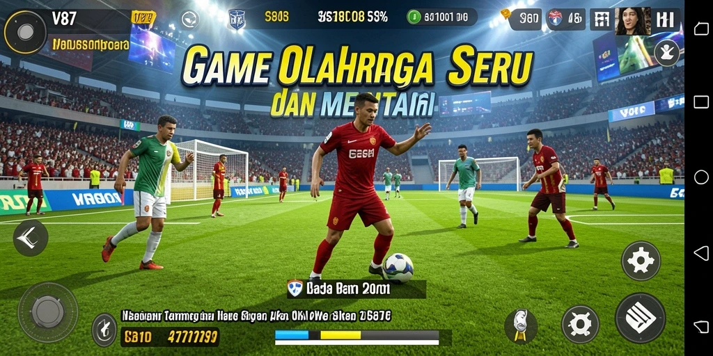 Menampilkan aksi seru dari pertandingan olahraga V87.
