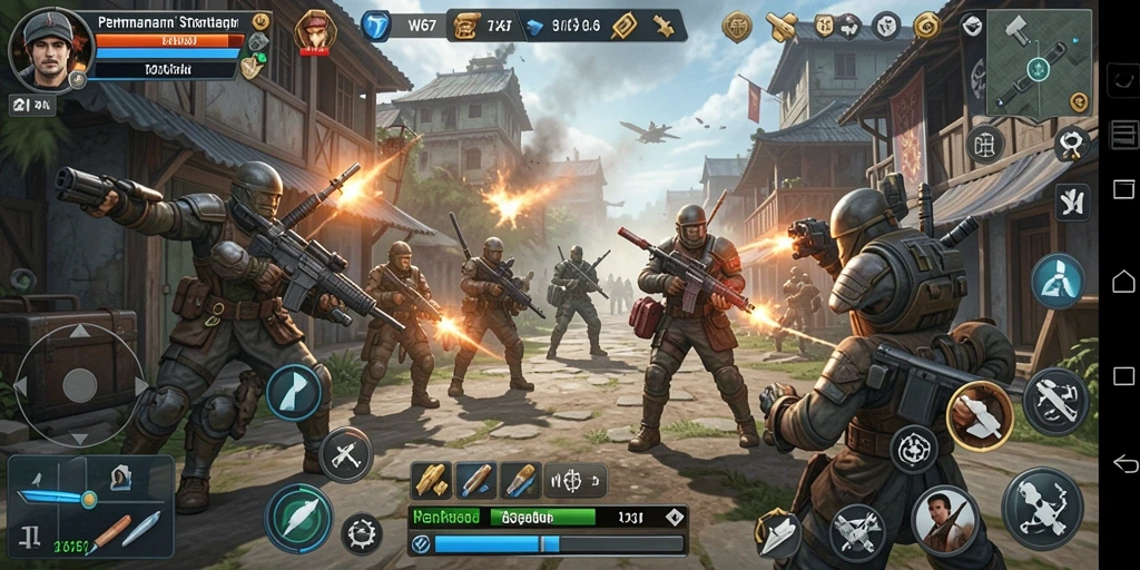 Tangkapan layar W67 menampilkan aksi pertempuran strategis yang intens.