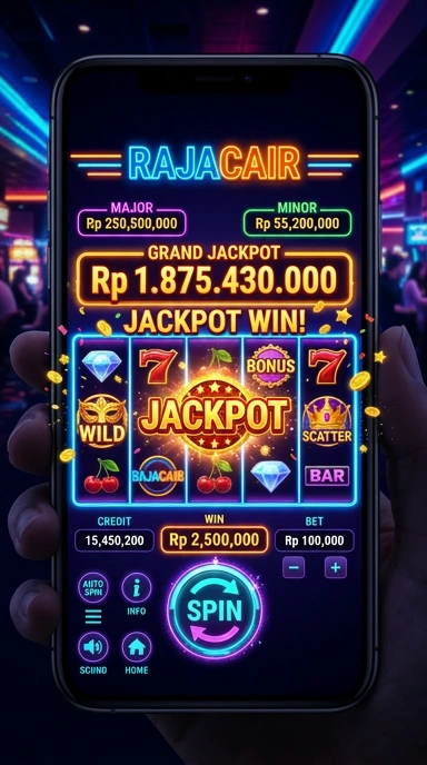 Tampilan utama aplikasi rajacair dengan navigasi yang mudah.